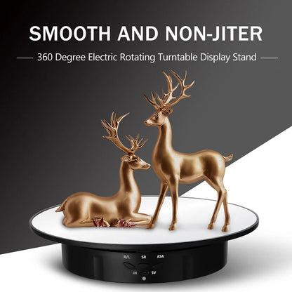 Three Speed ​​Electric Rotating Display Stand Mirror 360 Degree Turntable for Figures 200mm 